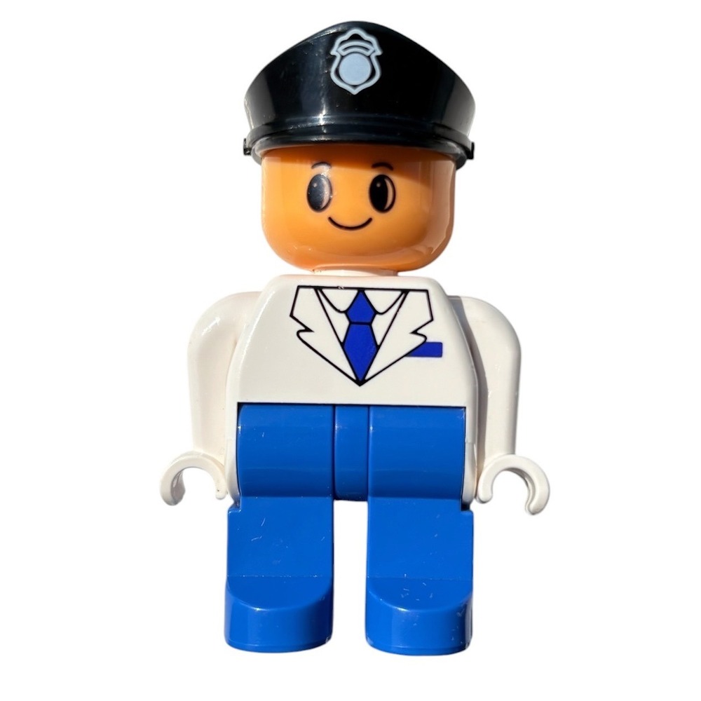 Vintage 90s Duplo‎ Lego Character Town Community Police Officer Figure 2.5 Inch